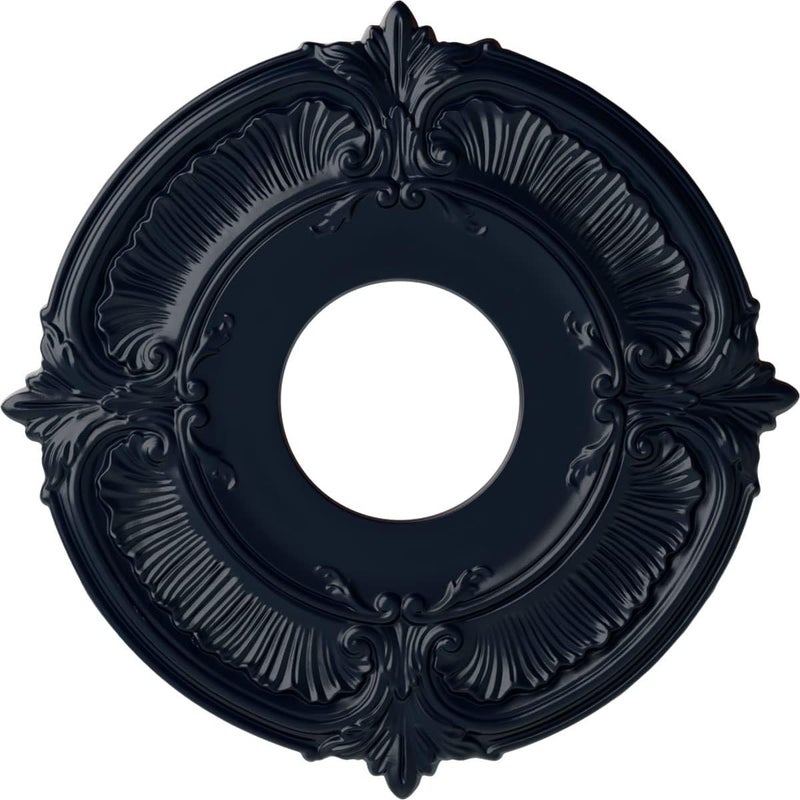 Ekena Millwork CM12ATMDF Attica Ceiling Medallion (Fits Canopies up to 3 1/2"), Hand-Painted Midnight Dream - Image 1