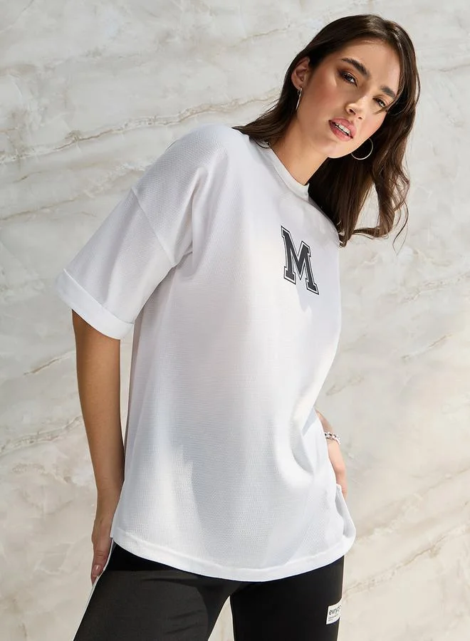 Styli  Oversized Drop Shoulder T-Shirt and Leggings Co-Ords Set for Women | Best Price UAE