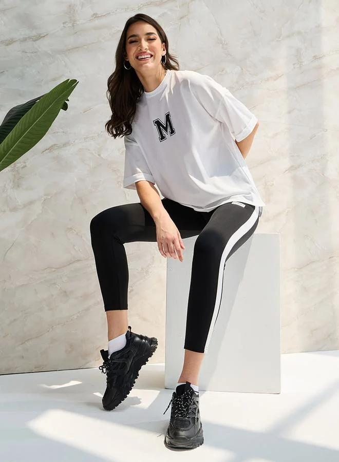 Oversized Drop Shoulder T-Shirt and Leggings Co-Ords Set