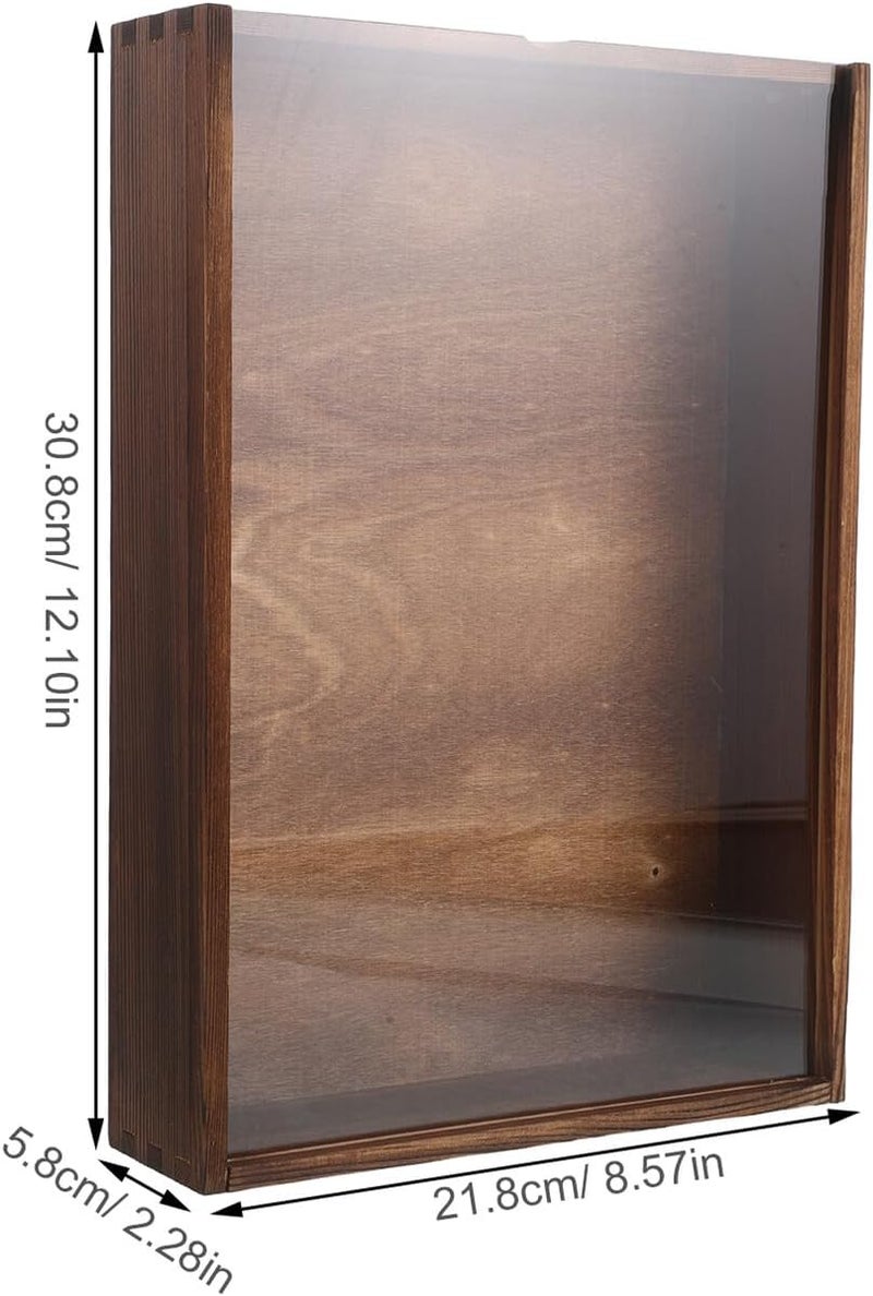 STAHAD Wooden Insect Display Frame with Sliding Drawer, Butterfly Specimen Shadow Box 31x22x5.5cm Carbon Color, Dustproof Storage Case for Bug Specimens and Pressed Flowers, - Image 2