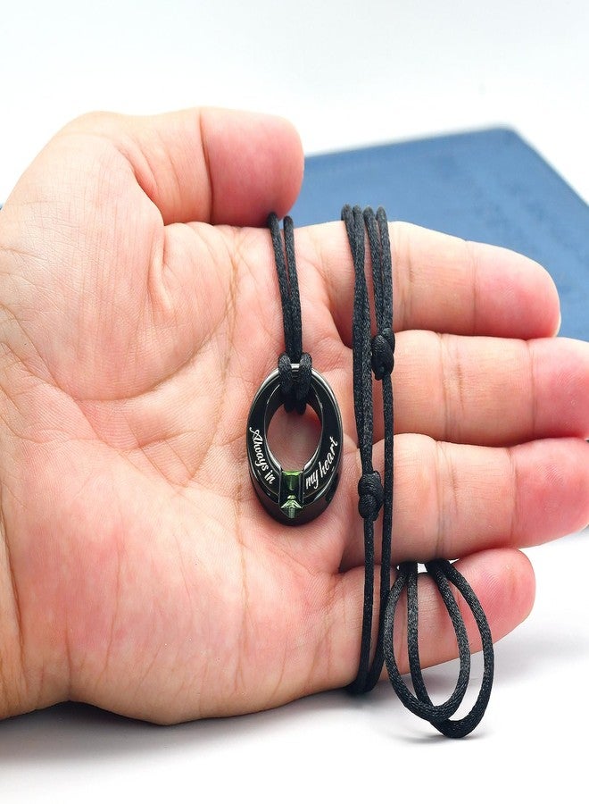 يوفينغ قلادات يوفينغ لأحجار بخت شهر يناير لحفظ الرماد، قلادات دائرية لحفظ رماد الموتى، مجوهرات تذكارية، ميداليات 01 - Image 5