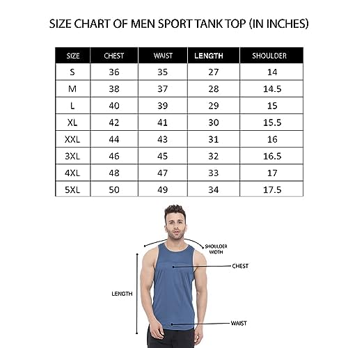CHKOKKO Tank Tops Sleeveless T-Shirt for Men Gym Wear Graphic Printed Stylish Round Neck Workout Fitness & Casual or Beach Wear Black XXL - Image 4