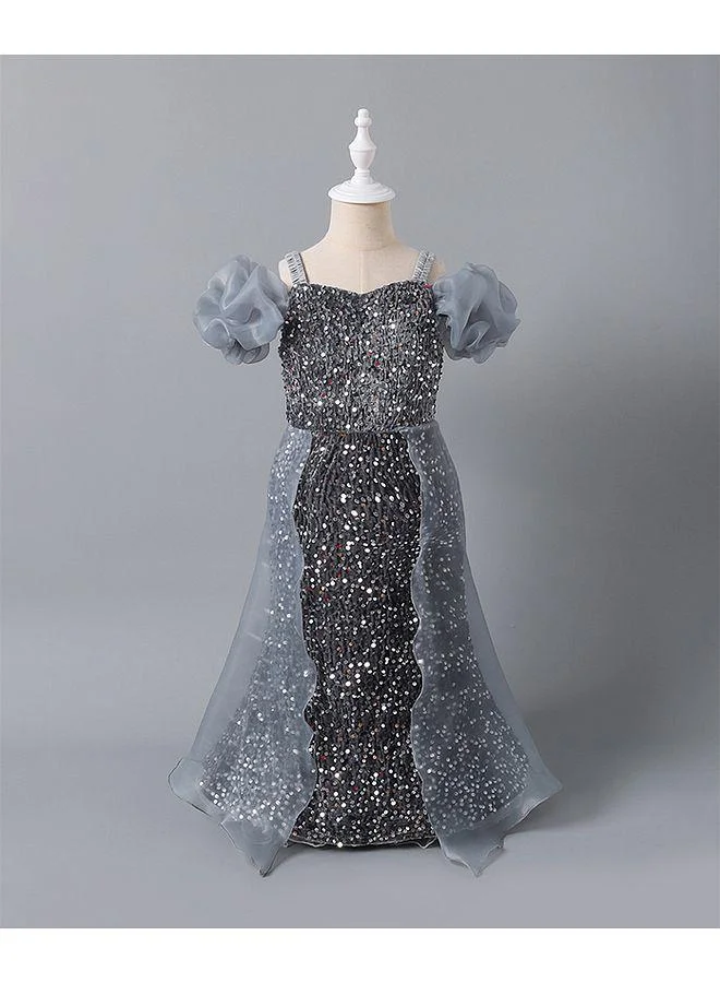 Mark & Mia Mark & Mia Embellished Party Dress - Silver/Grey