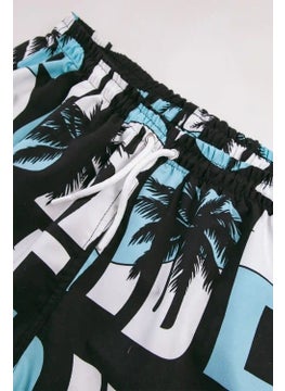 Gold Class Kidswear Palm & Text Printed Drawstring Lined Men's Swim Shorts  - Image 4