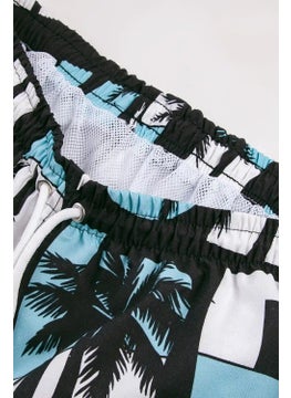 Gold Class Kidswear Palm & Text Printed Drawstring Lined Men's Swim Shorts  - Image 5