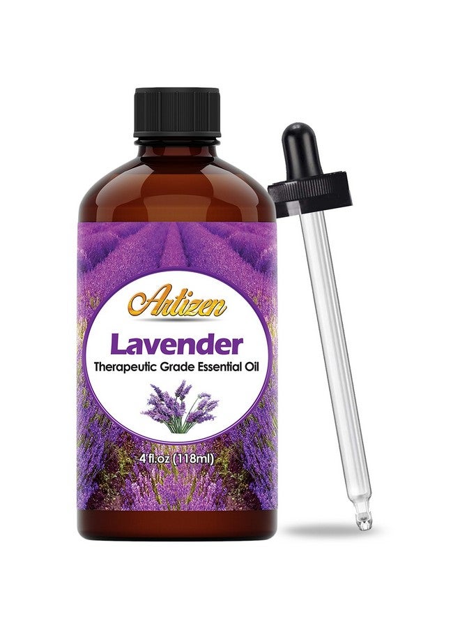 Artizen Artizen Oils - Lavender Essential Oil Pure 4 oz for Diffuser, Skin, Hair Pure Lavender Oil with Dropper, UV Glass Bottle - Image 1