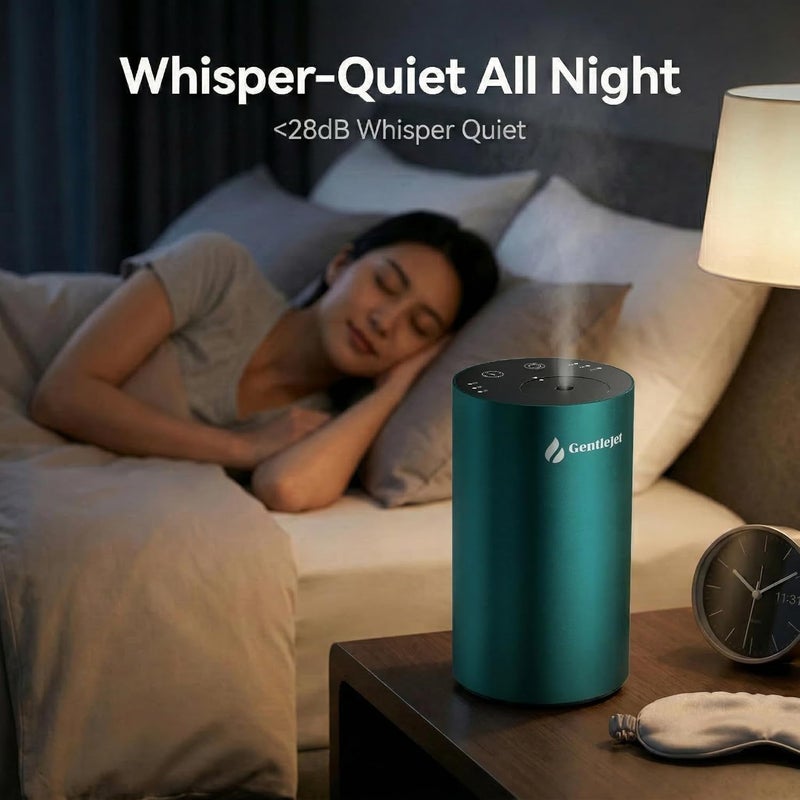 ناشر الزيوت العطرية بدون ماء LiteMist - ناشر عطري من الألومنيوم، قابل لإعادة الشحن عبر USB-C للاستخدا�� في المنزل والسيارة والمكتب، تشغيل هادئ، سعة الزجاجة 0.35 أونصة/0.7 أونصة - Image 5