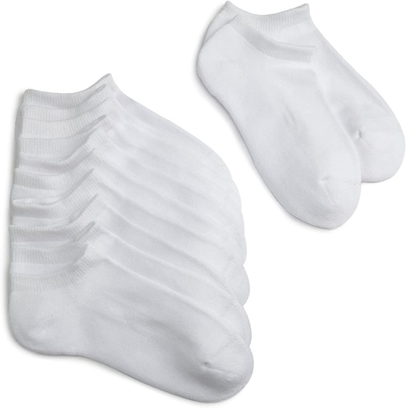 Jefferies Socks Little Girls' Seamless Sport Low Cut Half Cushion Socks (Pack of 6), White,6-7.5 Sock Size /6-11 Shoe Size - Image 5