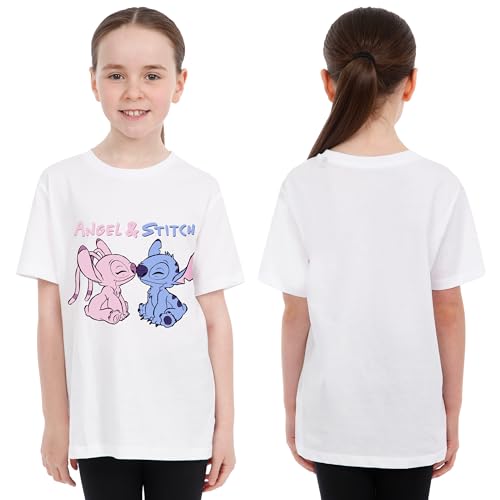 Disney Stitch T Shirts for Girls Teens Short Sleeve Shirt Crew Neck Pack of 2 Soft Breathable T-Shirts Gifts for Girls (7-8 Years, Purple/Blue, 2) - Image 2