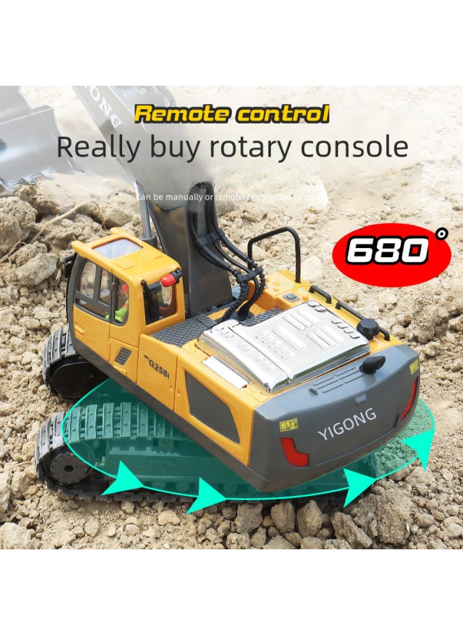 Generic Alloy 2.4g Wireless Remote Control Excavator Children's Toy 11 Channel Digging Engineering Vehicle-Color:258-3 Plastic Excavator (five Channels)-Proportion:1:24  - Image 5