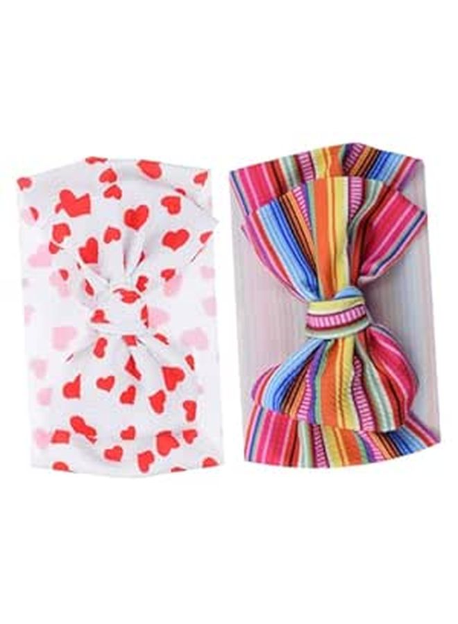 2pcs Newborn Photography Headband Set Boy Girl Bow Soft Headwear - Image 1