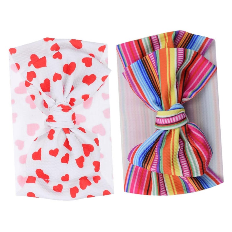 2pcs Newborn Photography Headband Set Boy Girl Bow Soft Headwear - Image 2