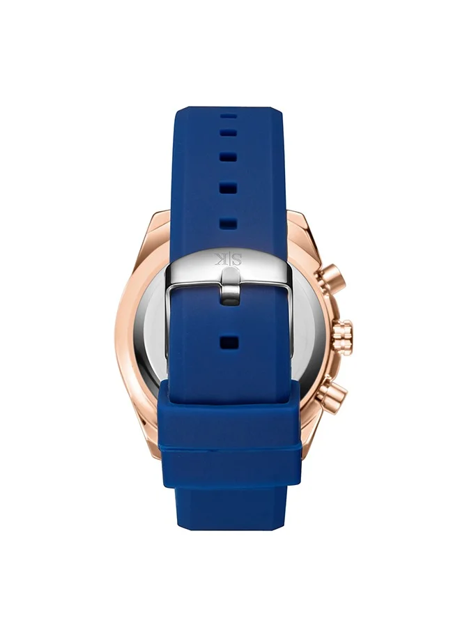 KENNETH SCOTT Kenneth Scott K23148-RSNN Men Chrono & Multi Function Display Watch & Silicone Strap Navy Blue