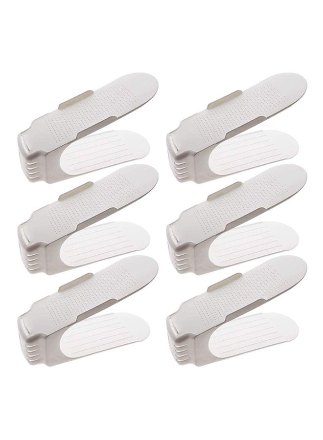 6 Piece Space Saving Shoe Organizer Set Grey 4.3X13.6X8.7inch - Image 1