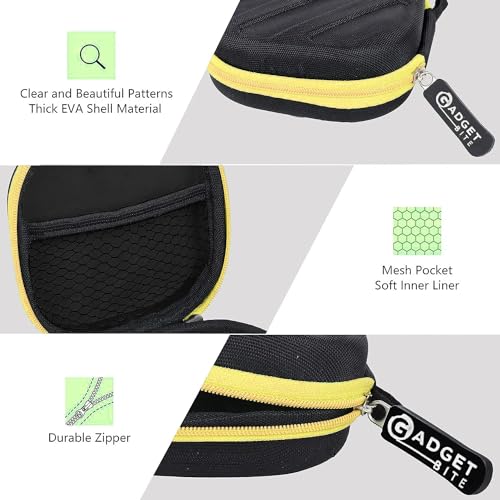 GadgetBite Earphone Carrying EVA Case for Earphones, Headset, Pen Drives, SD Cards - (Carry case only) (Yellow) - Image 5
