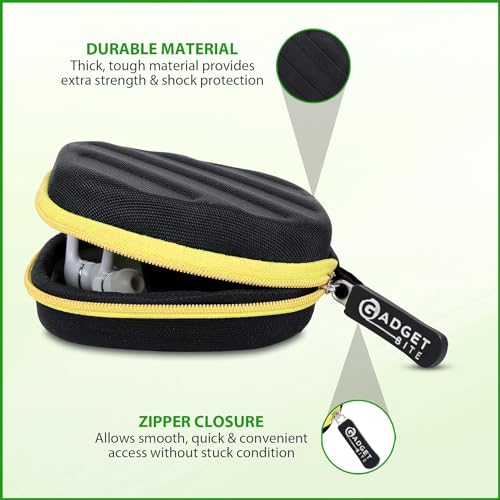 GadgetBite Earphone Carrying EVA Case for Earphones, Headset, Pen Drives, SD Cards - (Carry case only) (Yellow) - Image 2