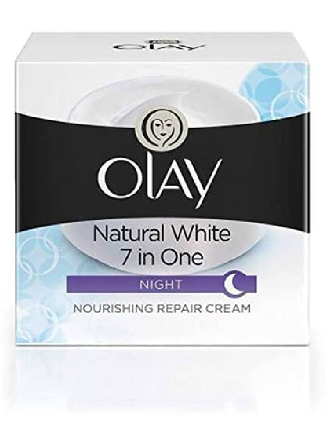 Olay Night Cream Natural White Fairness Night Moisturiser, 50G - Image 1
