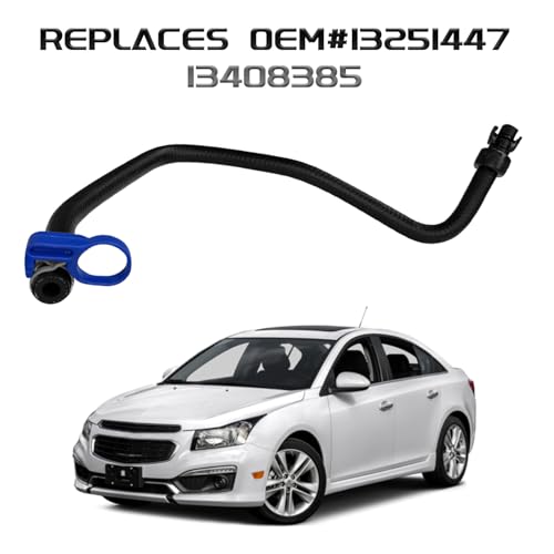 HHZL Coolant Reservoir Hose Car Engine Radiator Coolant Hoses Recovery Tank Upper and Lower Kit for Chevy Buick Cruze 1.4L Turbo GM# 13251447 13408385 Universal Rubber Cooling Hose Water By-pass Pipe - Image 2