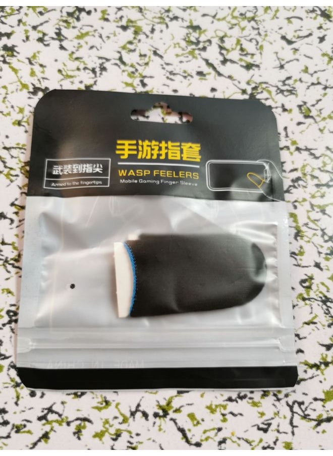 Mobile Phone Game Handle Hand Swimming Finger Sleeve King Eat Chicken Auxiliary Super God Artifact Walking Handle Manufacturers Shipped-Product Color:Carbon Fiber Black Blue Edge  - Image 1