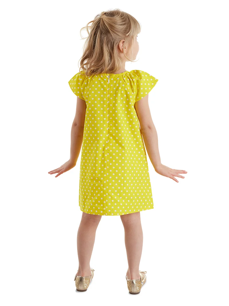 Denokids Bees Yellow Girl Dress