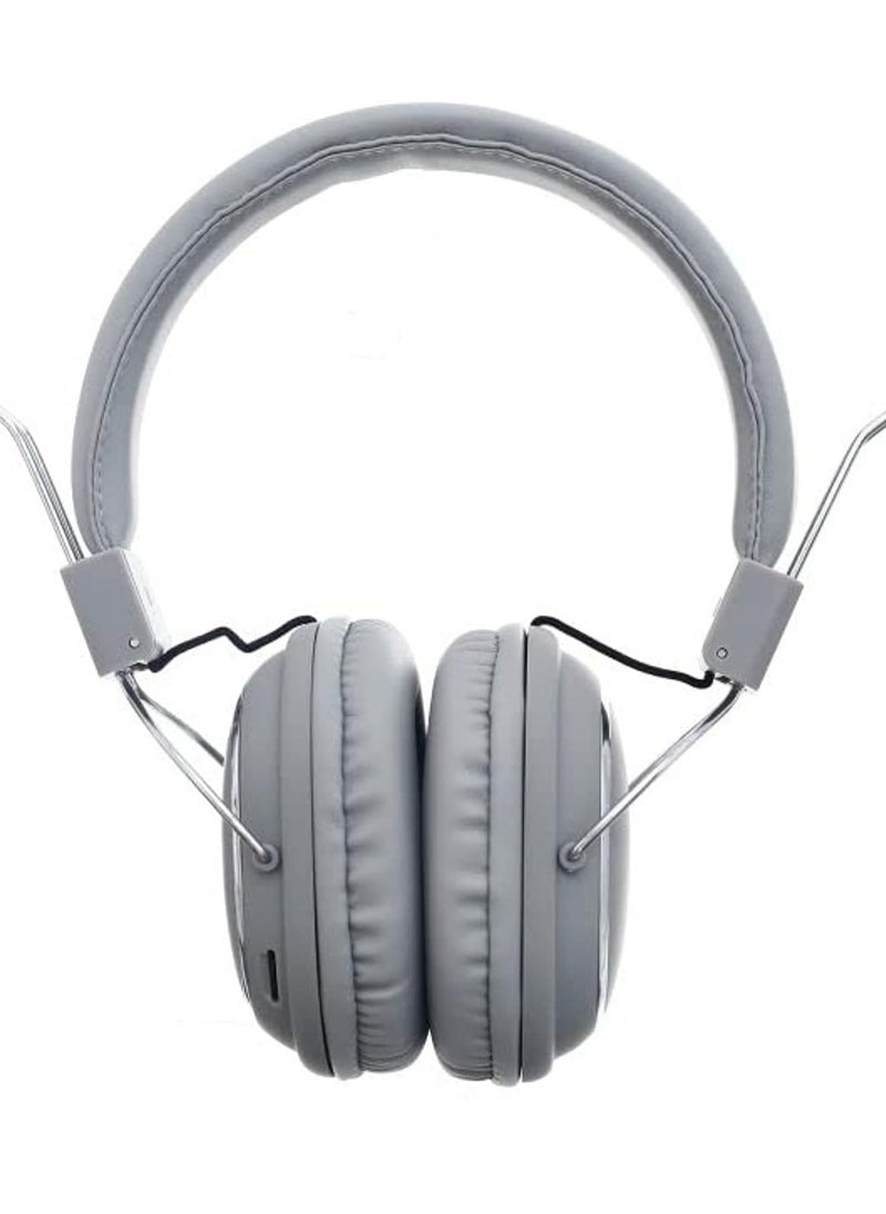 SODO - SODO SD-1004 Wireless, Wired Headphone Born To Music Built In Microphone Walk and Talk - Grey Headphones Headset - Image 1
