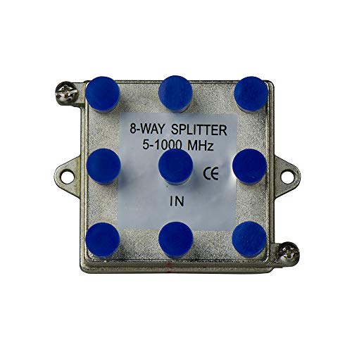 On-Q Legrand - OnQ 8 Way Vertical Coax Splittler, 8 Port Cable Splitter, 1GHz Coaxial Cable Splitter for Enclosure for Basic Structured Wiring Applications, 1 Count, VM0108 - Image 1