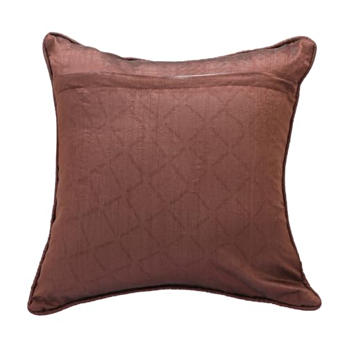 KINGLY Beige Gold Honeycomb Geometric Velvet Cushion Covers 16x16 Inch, Set of 2 | Decorative Square Throw Pillow Covers for Sofa, Bed, Car & Living Room | Soft Plush Fabric, Hidden Zipper, Durable St - Image 4