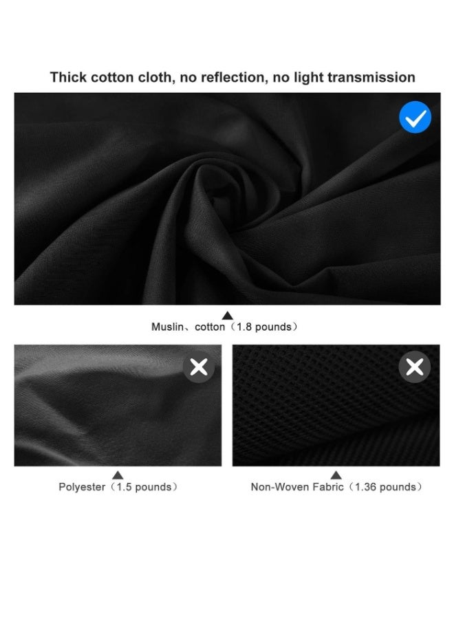 GUDOO 3M X 2M Black Backdrop for Photography Black Photo Background Screen Black Sheet for Photo Video Studio Photoshoot Zoom - Image 2