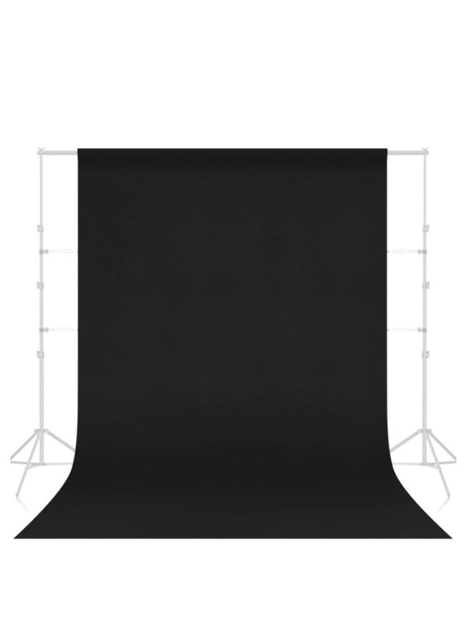 GUDOO 3M X 2M Black Backdrop for Photography Black Photo Background Screen Black Sheet for Photo Video Studio Photoshoot Zoom - Image 1