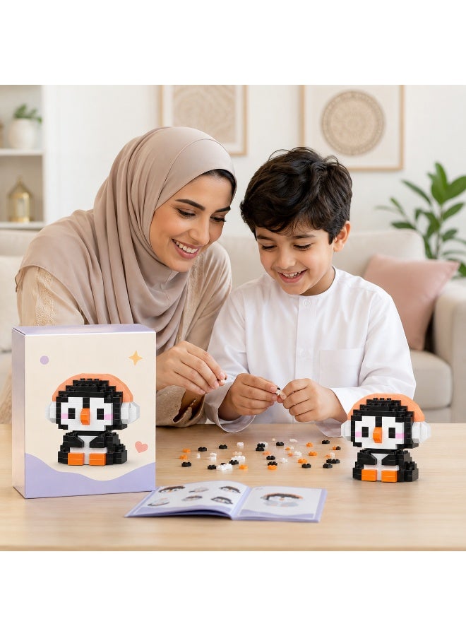 1 Set 148 Pcs Penguin Shaped Micro Building Blocks, DIY Educational Assembly Toy With Fixed Dimensions, For Hands-on Ability Training Of Children Aged 6 And Above - Image 2