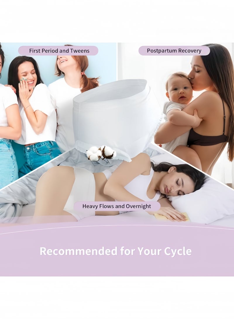 XinYanShe 42 Counts Overnight Period Panties, High Absorbency Cotton Covered Overnight Comfort, Discreet and Leakproof for Period, Postpartum, and Incontinence - Image 5