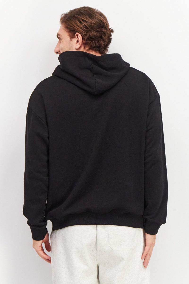 Ocean Pacific Men Hooded Neck Graphic Print Long Sleeves Sweatshirt, Black - Image 2