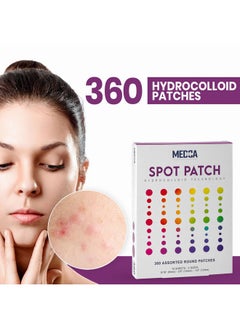 MEDca Acne Patches For Face Hydrocolloid Bandages (360 Count) Pimple Patch In 3 Universal Sizes Acne Spot Treatment Care For Face & Skin Spot Patch Conceals Zits Acne Reduces Pimples And Blackheads  - Image 2