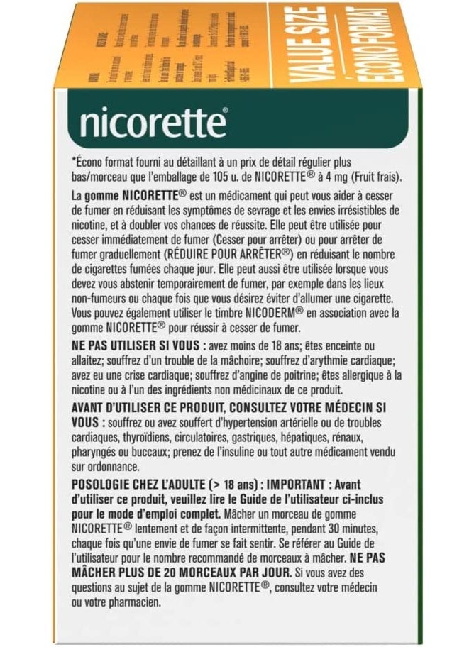 nicorette Fresh Fruit, 4mg, 210 Pieces Value Size - Image 2