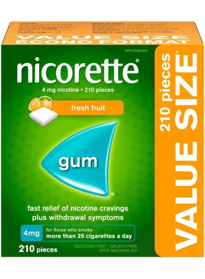 nicorette Fresh Fruit, 4mg, 210 Pieces Value Size - Image 1