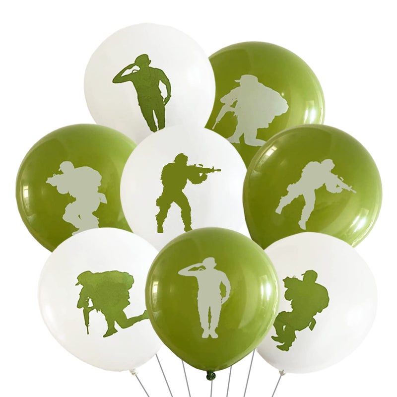 40PCS Patriotic Soldier BalloonsVeterans Day Memorial Day Independence Day Deployment Returning Back Military Army Retirement Party Birthday Party Decor