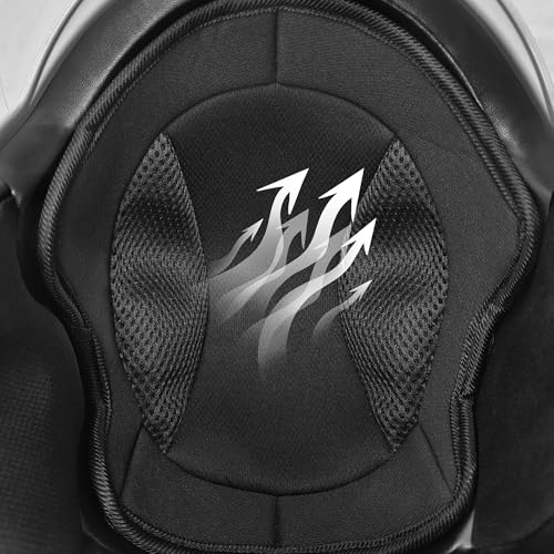 SanQing Motorcycle Helmet,Summer Handmade Personality Vintage DOT Approved, German Style Half Helmet Motorcycle Cruiser Scooter with Windproof Glasses Cool Helmet for Men and Women (Large, White) - Image 5