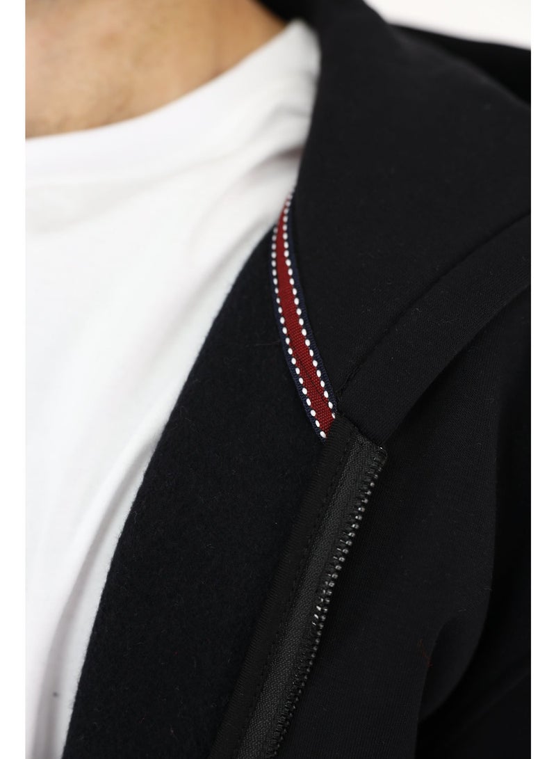 Feathers Oversized Men’s 100% Cotton Heavyweight Zip-Up Hoodie for Winter - Image 3