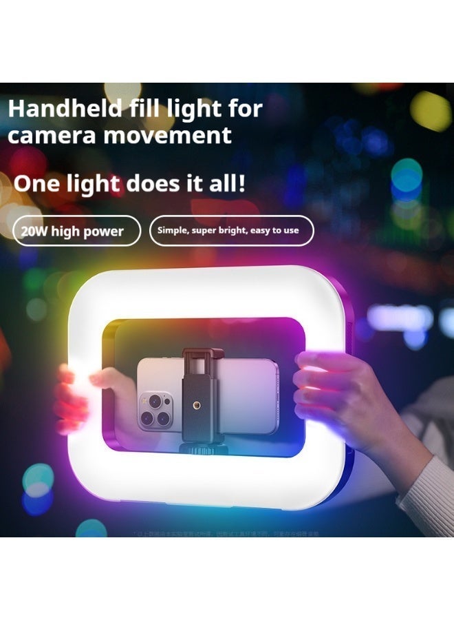 Professional RGB Video Light Panel | 8000mAh High-Capacity Battery | Active Cooling Design | 48 FX Modes with Bluetooth Control | Adjustable Bi-Color 2500K-8500K | High CRI >95 | Triple Cold Shoe & 1/4" Screw Mounts | for Smartphone, Camera, Live Streaming & Makeup Photography - Image 2