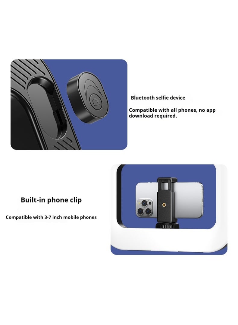 Professional RGB Video Light Panel | 8000mAh High-Capacity Battery | Active Cooling Design | 48 FX Modes with Bluetooth Control | Adjustable Bi-Color 2500K-8500K | High CRI >95 | Triple Cold Shoe & 1/4" Screw Mounts | for Smartphone, Camera, Live Streaming & Makeup Photography - Image 5