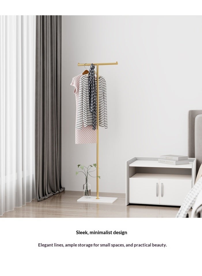 SISGL Modern Metal Coat Rack In Free Standing Fashionable And Versatile Coat Rack With Natural Marble Base Clothes Hanger Stand Shape Multi Functional Metal Coat Hanger 170cmx40cm For A Sleek And Organized Living Space For Bedroom Entryway Living Room Boutique Office Clothing Store Gold - Image 5