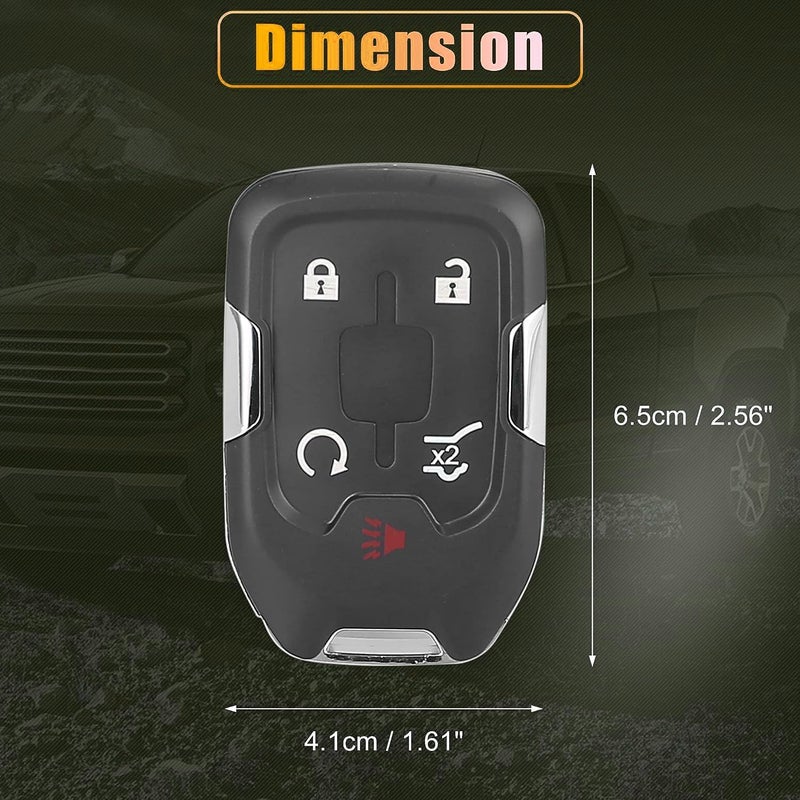 Market mainstream color picks HYQ1AA Replacement Keyless Entry Remote Start Smart Car Key Fob 5 Key Buttons with Door Key for GMC Terrain 2018 2019 2020 2021 2022 Liquid tight joint - Image 2