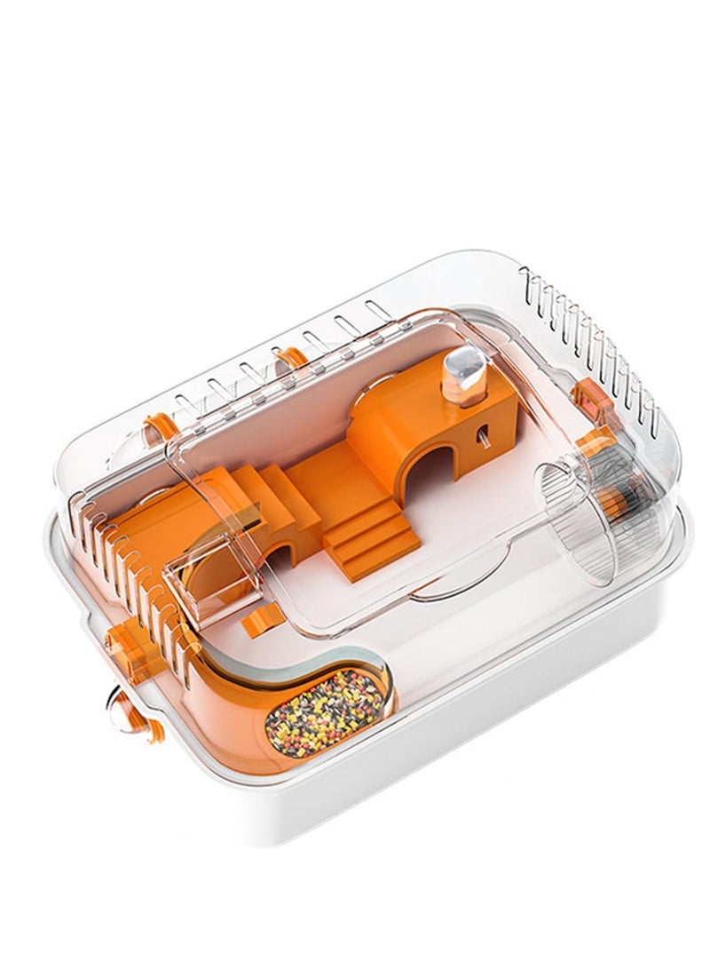 Hamster Cage,Small Animals, Cage, Hamster Transparent Home (External Pipe Included) - Image 1