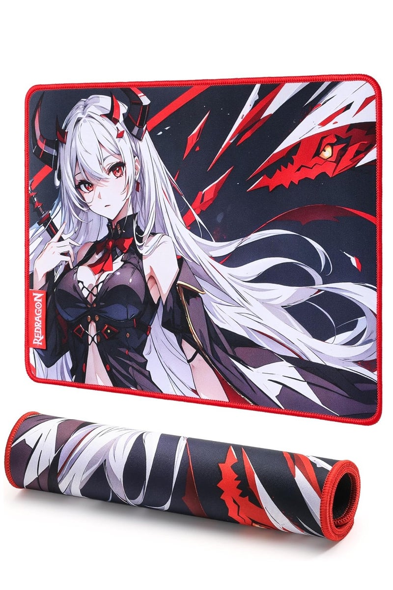 REDRAGON EISA P047S Anime Gaming Mouse Pad - Smooth Lycra Surface, Anti-Slip Rubber Base, Spill-Resistant, Durable 5mm Thick Design, 13 x 10 inches - Image 1