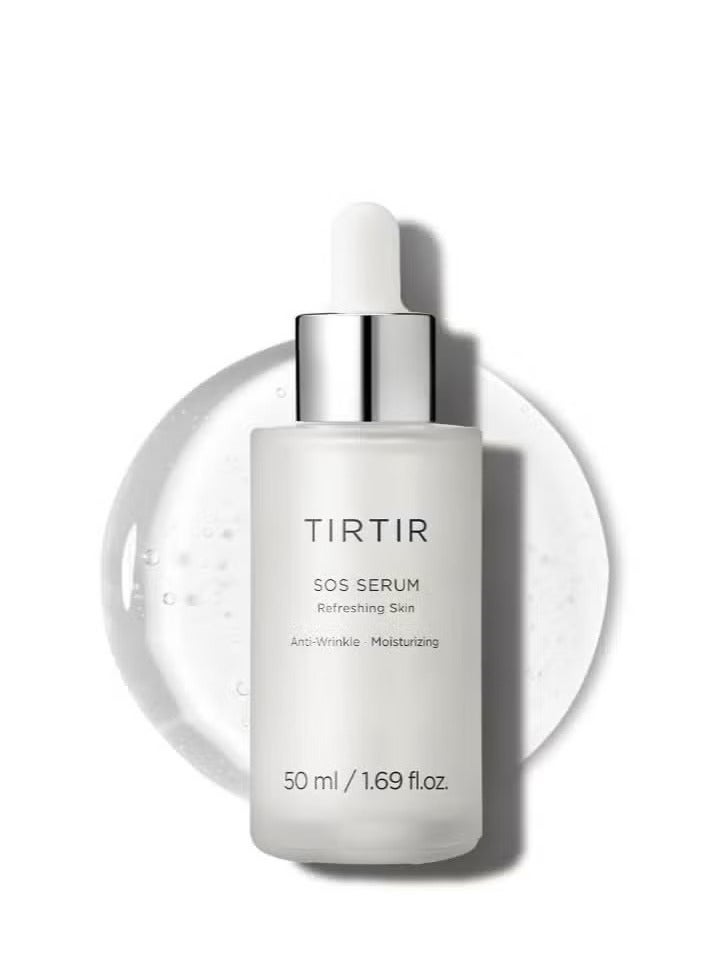 ترتر SOS Serum - مصل الوجه المضاد للشيخوخة والمرطب - جلدة ناعمة وملمعة بشكل مرئي - مصل خالي من العطور لجميع أنواع الجلد، 1.69 أوقية فلورية. - Image 1