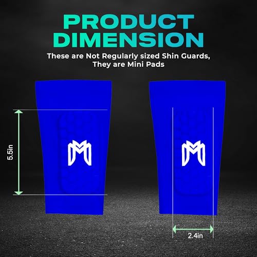 MediCaptain Mini Shin Guards Soccer Built in Shin Pad Sleeves for Mens Women Teens Small Shin Guards Lightweight Breathable Shin Defender Leg Protection Blue Maxi - Image 3