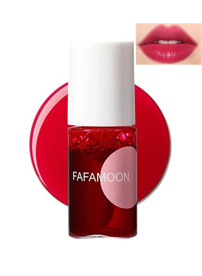FAFAMOON Fruit Juice Lip Tint Lip Tint Stain, Mini Liquid Water Tint,Korean Lip Gloss Moisturizing Natural,Long Lasting Waterproof,Multi-Use Lip and Cheek Tint(Watermelon) - Image 1