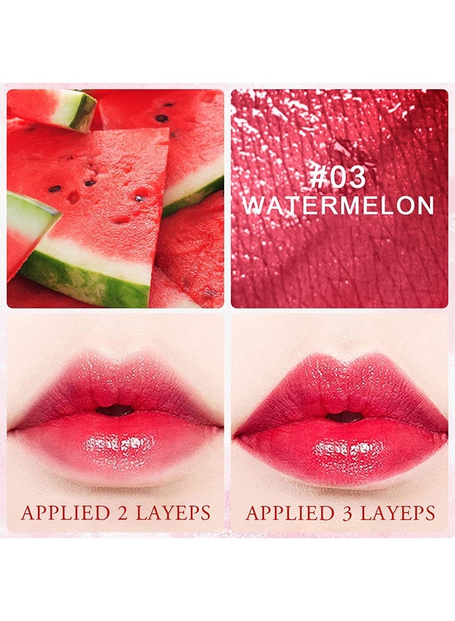 FAFAMOON Fruit Juice Lip Tint Lip Tint Stain, Mini Liquid Water Tint,Korean Lip Gloss Moisturizing Natural,Long Lasting Waterproof,Multi-Use Lip and Cheek Tint(Watermelon) - Image 2