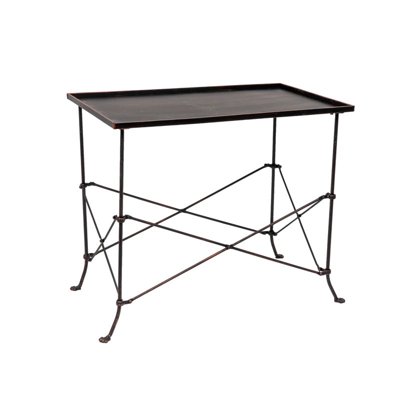 Creative Co-op Creative Coop HD6145 Rectangle Metal Accent Table 27 Bronze 