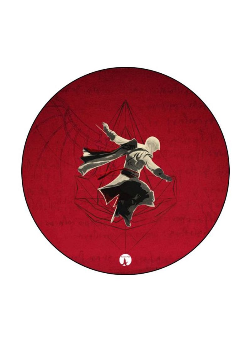 Video Game Assassin's Creed Printed Mouse Pad  Red/Beige